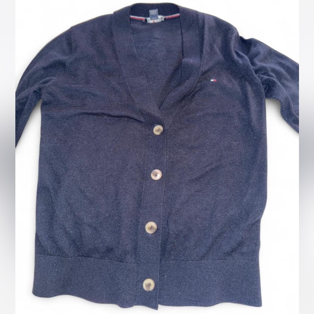Tommy Hilfiger Dark Blue Button-Up Cardigan